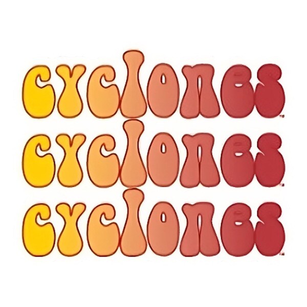 Cyclones Cyclones Cyclones Gradient Rugged Sticker (3.5 in)